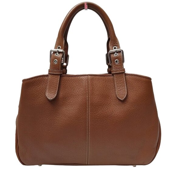 Dooney & Bourke Pebble Grain Carryall Top Handle Satchel Brown Leather - Picture 5 of 5